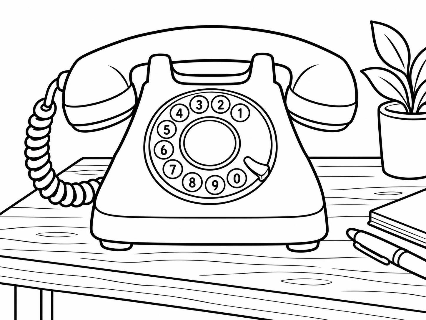 AI coloring page from a text idea