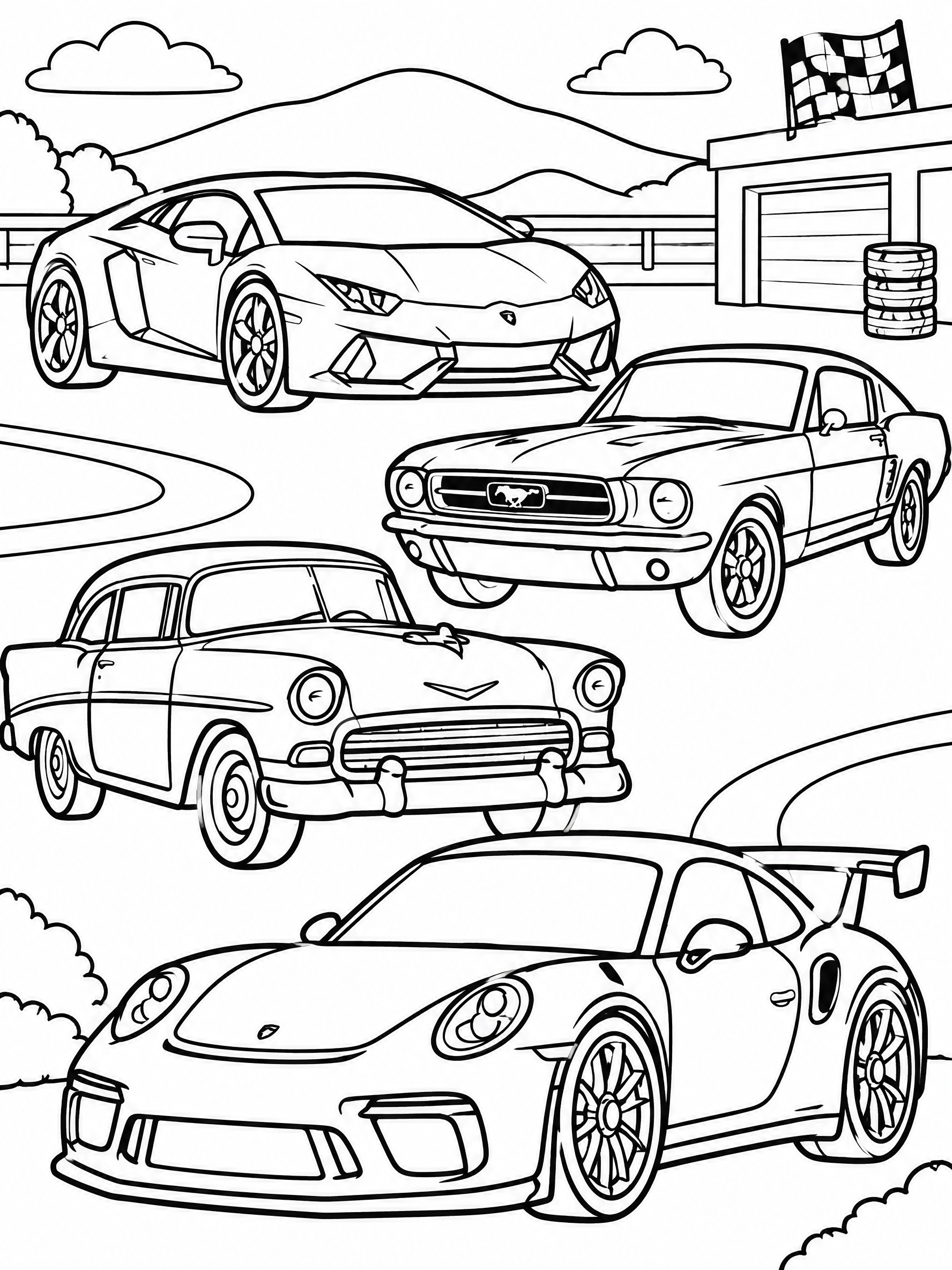 AI coloring page from a text idea