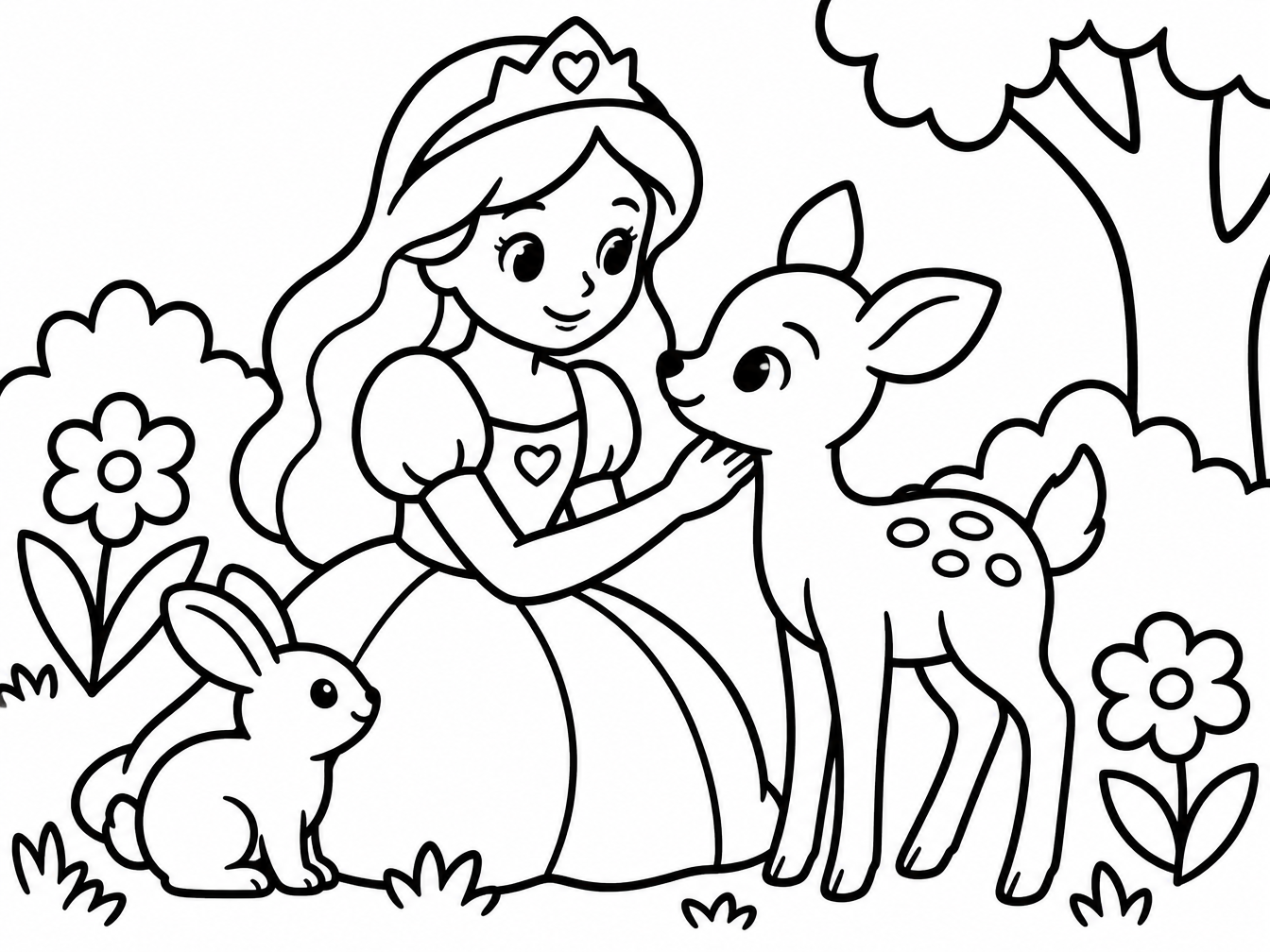 AI coloring page from a text idea