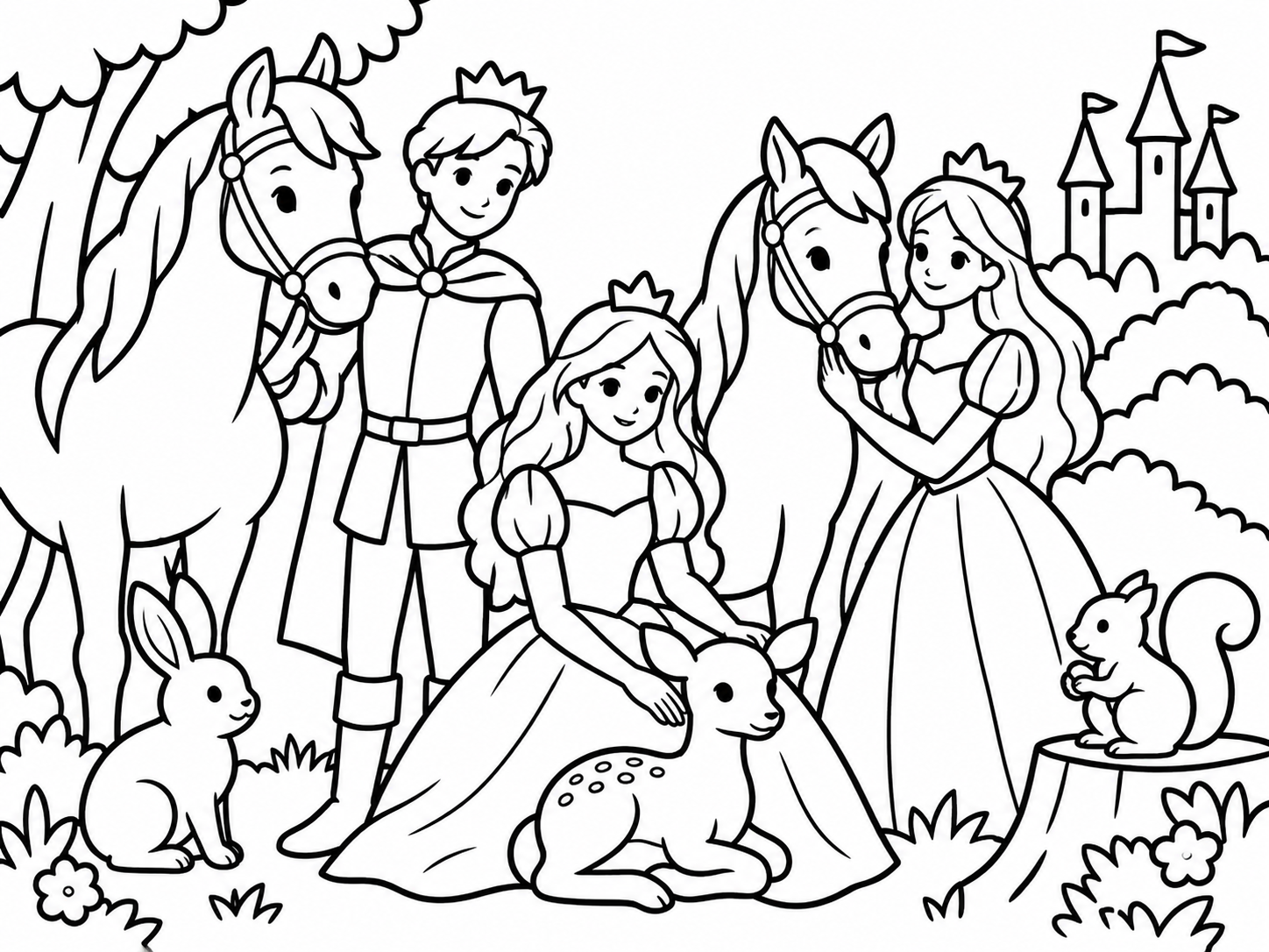 AI coloring page from a text idea