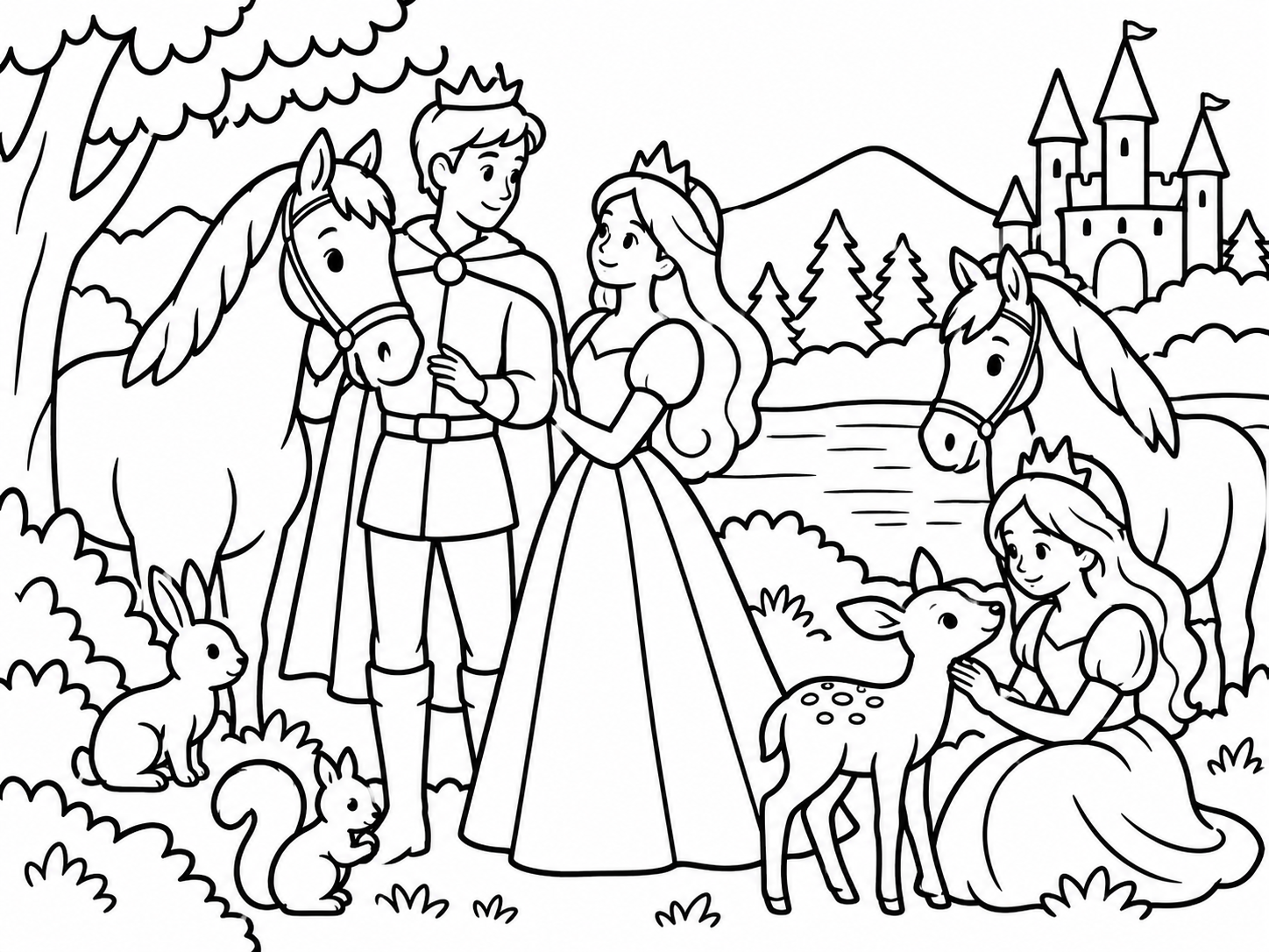 AI coloring page from a text idea