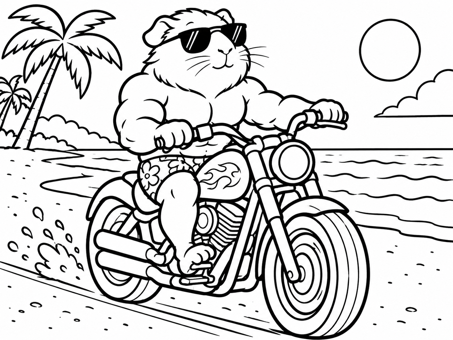 AI coloring page from a text idea